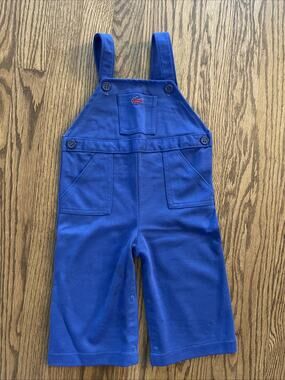 Vintage Izod x Lacoste Baby Overalls Blue Size 18 Months Red Crocodile Logo